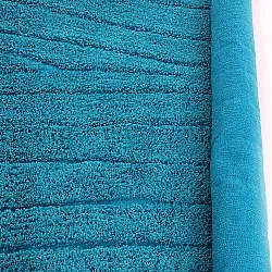 Rund matta - Farley Natural Cotton Shaggy (turkos)