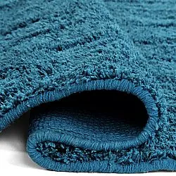 Rund matta - Farley Natural Cotton Shaggy (turkos)