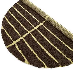 Rund Matta - Ikara Natural Cotton Shaggy (brun)