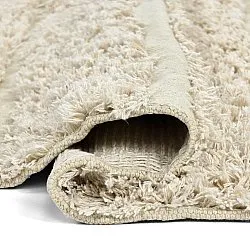 Rund Matta - Ikara Natural Cotton Shaggy (creme)