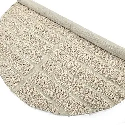 Rund Matta - Ikara Natural Cotton Shaggy (creme)