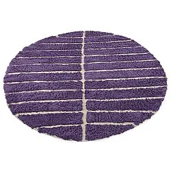 Rund Matta - Ikara Natural Cotton Shaggy (lila)