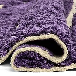 Rund Matta - Ikara Natural Cotton Shaggy (lila)
