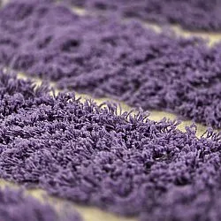 Rund Matta - Ikara Natural Cotton Shaggy (lila)