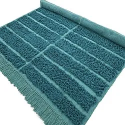 Ryamattor - Ikara Natural Cotton Shaggy (turkos)