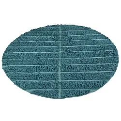 Rund Matta - Ikara Natural Cotton Shaggy (turkos)