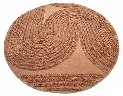 Rund matta - Jovie Natural Cotton Shaggy (terracotta)