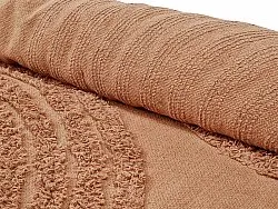 Rund matta - Jovie Natural Cotton Shaggy (terracotta)