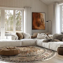 Rund matta - Siliana (beige)