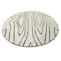Rund matta - Kindon Natural Cotton Shaggy (offwhite/brun)