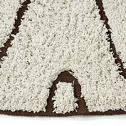 Rund matta - Kindon Natural Cotton Shaggy (offwhite/brun)