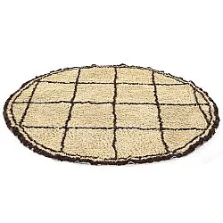 Rund Matta - Lana Natural Cotton Shaggy (beige/brun)