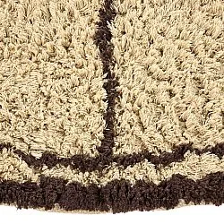 Rund Matta - Lana Natural Cotton Shaggy (beige/brun)
