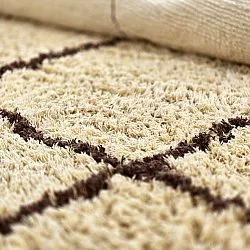 Rund Matta - Lana Natural Cotton Shaggy (beige/brun)