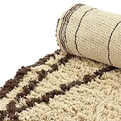 Rund Matta - Lana Natural Cotton Shaggy (beige/brun)