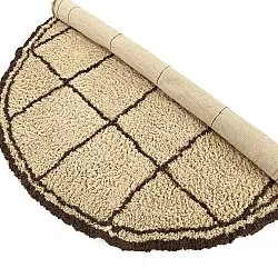 Rund Matta - Lana Natural Cotton Shaggy (beige/brun)