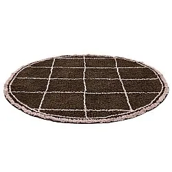 Rund Matta - Lana Natural Cotton Shaggy (brun)