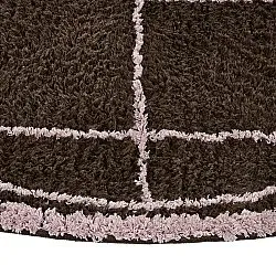 Rund Matta - Lana Natural Cotton Shaggy (brun)