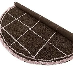 Rund Matta - Lana Natural Cotton Shaggy (brun)