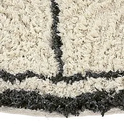 Rund Matta - Lana Natural Cotton Shaggy (creme/mörkgrå)