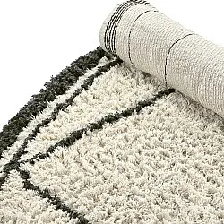 Rund Matta - Lana Natural Cotton Shaggy (creme/mörkgrå)