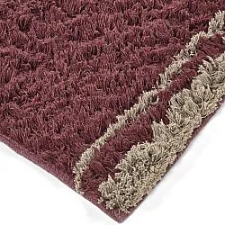 Ryamattor - Lana Natural Cotton Shaggy (taupe/röd)