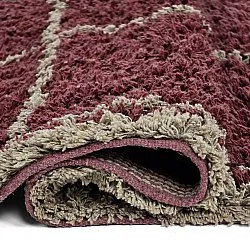 Ryamattor - Lana Natural Cotton Shaggy (taupe/röd)