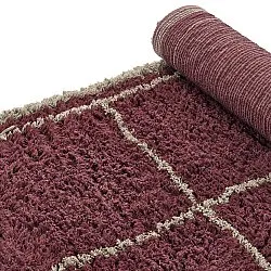 Ryamattor - Lana Natural Cotton Shaggy (taupe/röd)