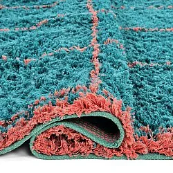 Ryamattor - Lana Natural Cotton Shaggy (turkos/rosa)