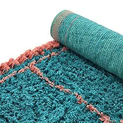 Ryamattor - Lana Natural Cotton Shaggy (turkos/rosa)