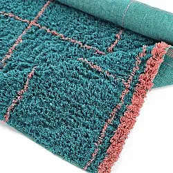 Ryamattor - Lana Natural Cotton Shaggy (turkos/rosa)