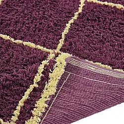Ryamattor - Lana Natural Cotton Shaggy (vinröd/gul)