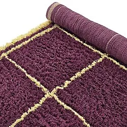 Ryamattor - Lana Natural Cotton Shaggy (vinröd/gul)