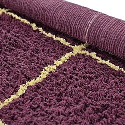 Ryamattor - Lana Natural Cotton Shaggy (vinröd/gul)