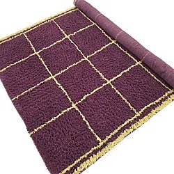 Ryamattor - Lana Natural Cotton Shaggy (vinröd/gul)