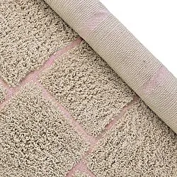 Ryamattor - Lindley Natural Cotton Shaggy (beige/rosa)