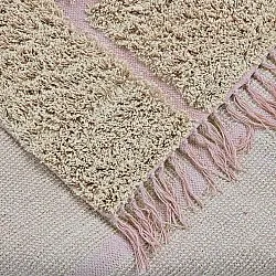 Ryamattor - Lindley Natural Cotton Shaggy (beige/rosa)