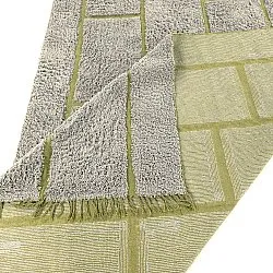 Ryamattor - Lindley Natural Cotton Shaggy (greige/grön)