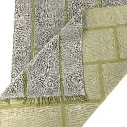Ryamattor - Lindley Natural Cotton Shaggy (greige/grön)