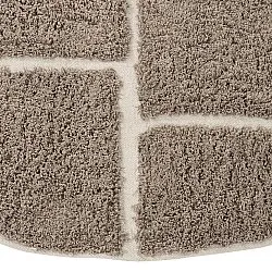 Rund matta - Lindley Natural Cotton Shaggy (taupe/grå)