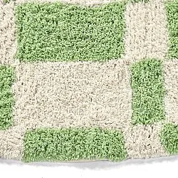 Rund matta - Maranello Natural Cotton Shaggy (grön)