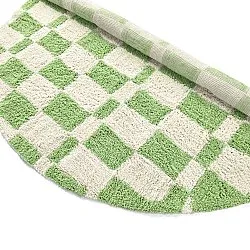 Rund matta - Maranello Natural Cotton Shaggy (grön)