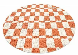 Rund matta - Maranello Natural Cotton Shaggy (orange)