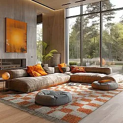 Ryamattor - Maranello Natural Cotton Shaggy (orange)