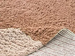 Rund matta - Mareto Natural Cotton Shaggy (brun)