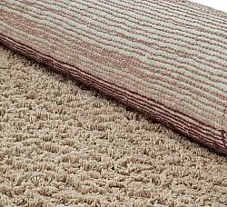 Rund matta - Mareto Natural Cotton Shaggy (brun)