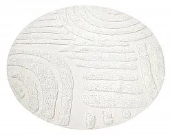 Rund matta - Margo Natural Cotton Shaggy (offwhite)
