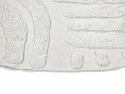 Rund matta - Mavis Natural Cotton Shaggy (offwhite)