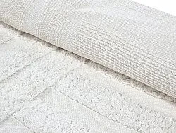 Rund matta - Mavis Natural Cotton Shaggy (offwhite)
