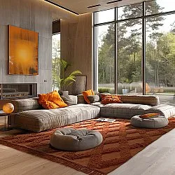 Ryamattor - Pamplona Natural Cotton Shaggy (terracotta)